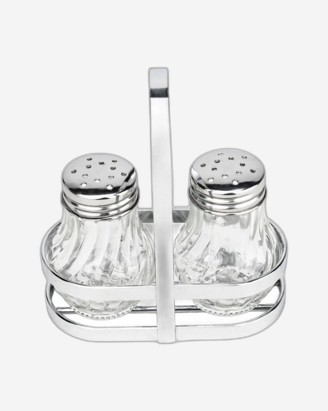 Cuisine Art Soda Lime Glass Salt Set with Stand, 50ml, 2 Pieces, Transparent
