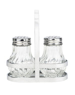 Cuisine Art Soda Lime Glass Salt Set with Stand, 50ml, 2 Pieces, Transparent