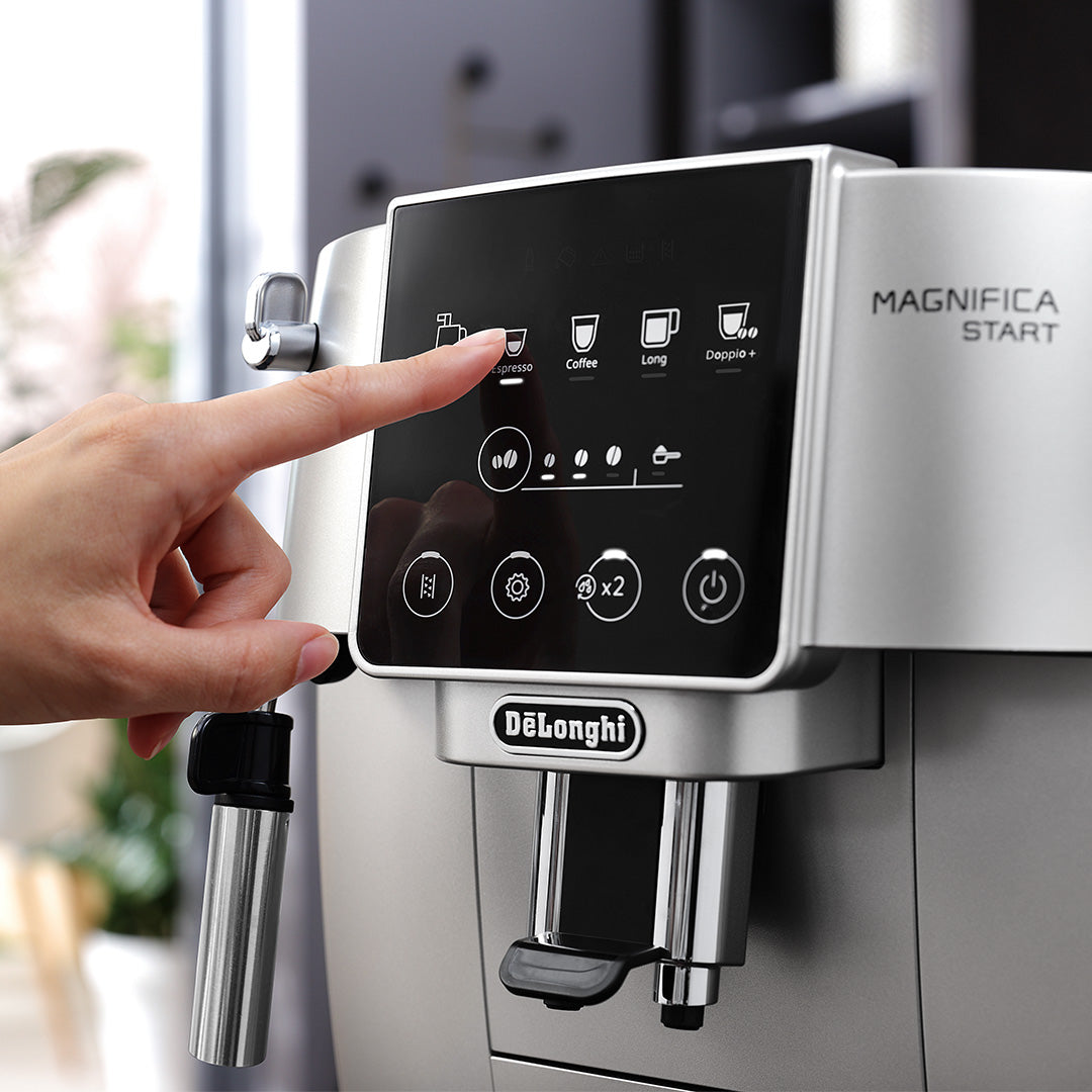 De'Longhi Fully Automatic Coffee Machine MAGNIFICA START Bean-to-Cup Espresso Machine Perfect for Espresso, Americano, Cappuccino, Latte Macchiato- ECAM220.31.SB Silver/Black ( 2 Years Free Extended Warranty)