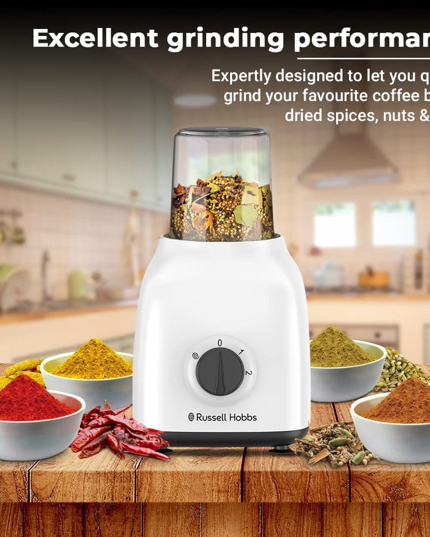 Russell Hobbs Blender with Mill and 2 Mills