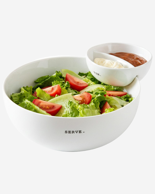 Shallow Porcelain Chip & Dip Set