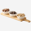 Shallow Round Bowl Set with Bamboo Stand