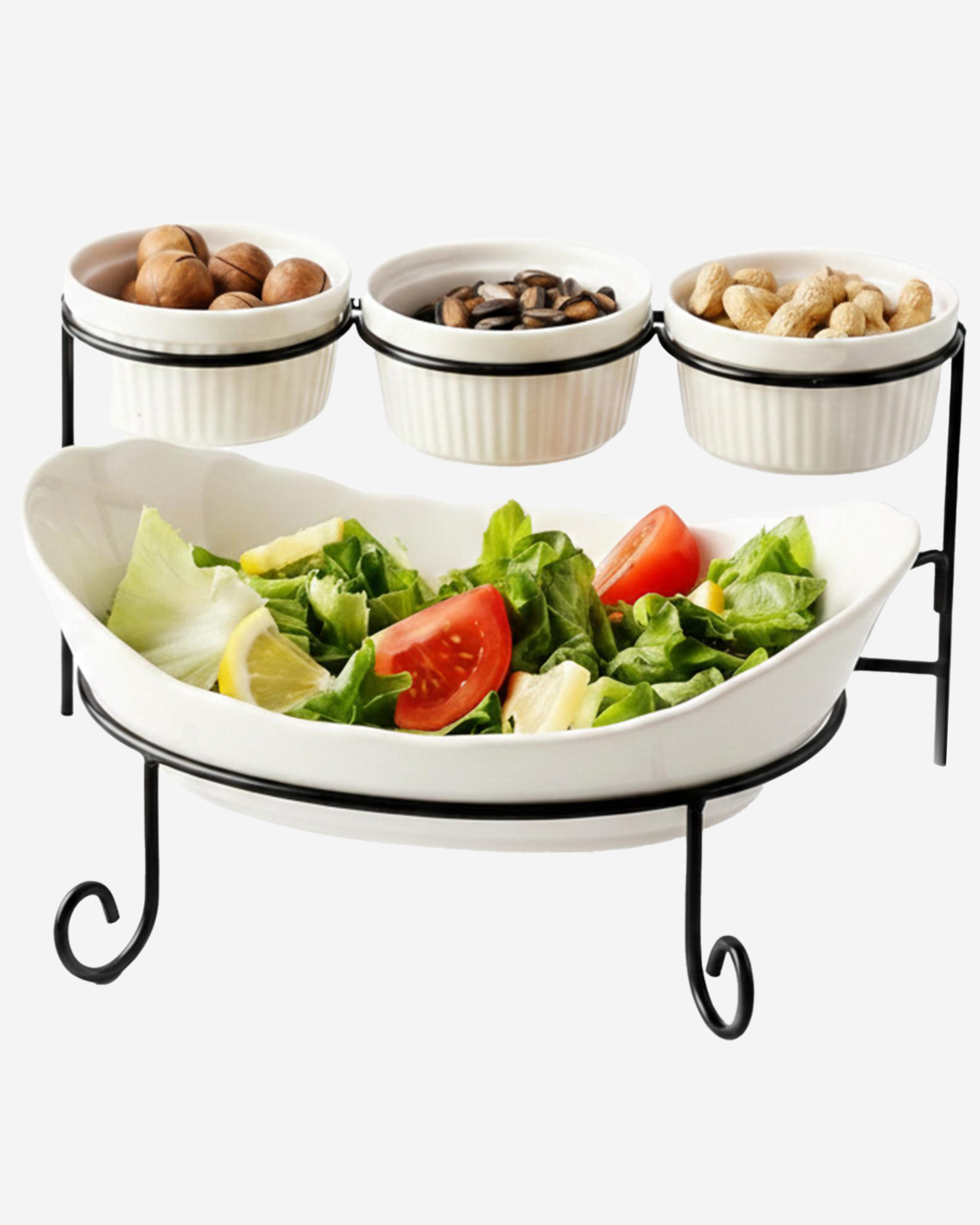 Shallow 4?Pc Porcelain Serving Set