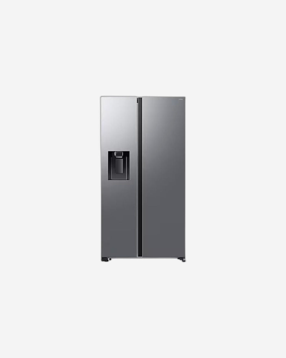 Samsung Bespoke AI 635L Side-by-Side Refrigerator, Black Finish, Water Dispenser, SpaceMax Design – RS70F64K1TAE (Milano Water Purifier Free)