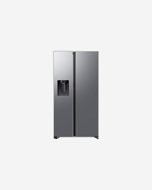 Samsung Bespoke AI 635L Side-by-Side Refrigerator, Black Finish, Water Dispenser, SpaceMax Design – RS70F64K1TAE (Milano Water Purifier Free)