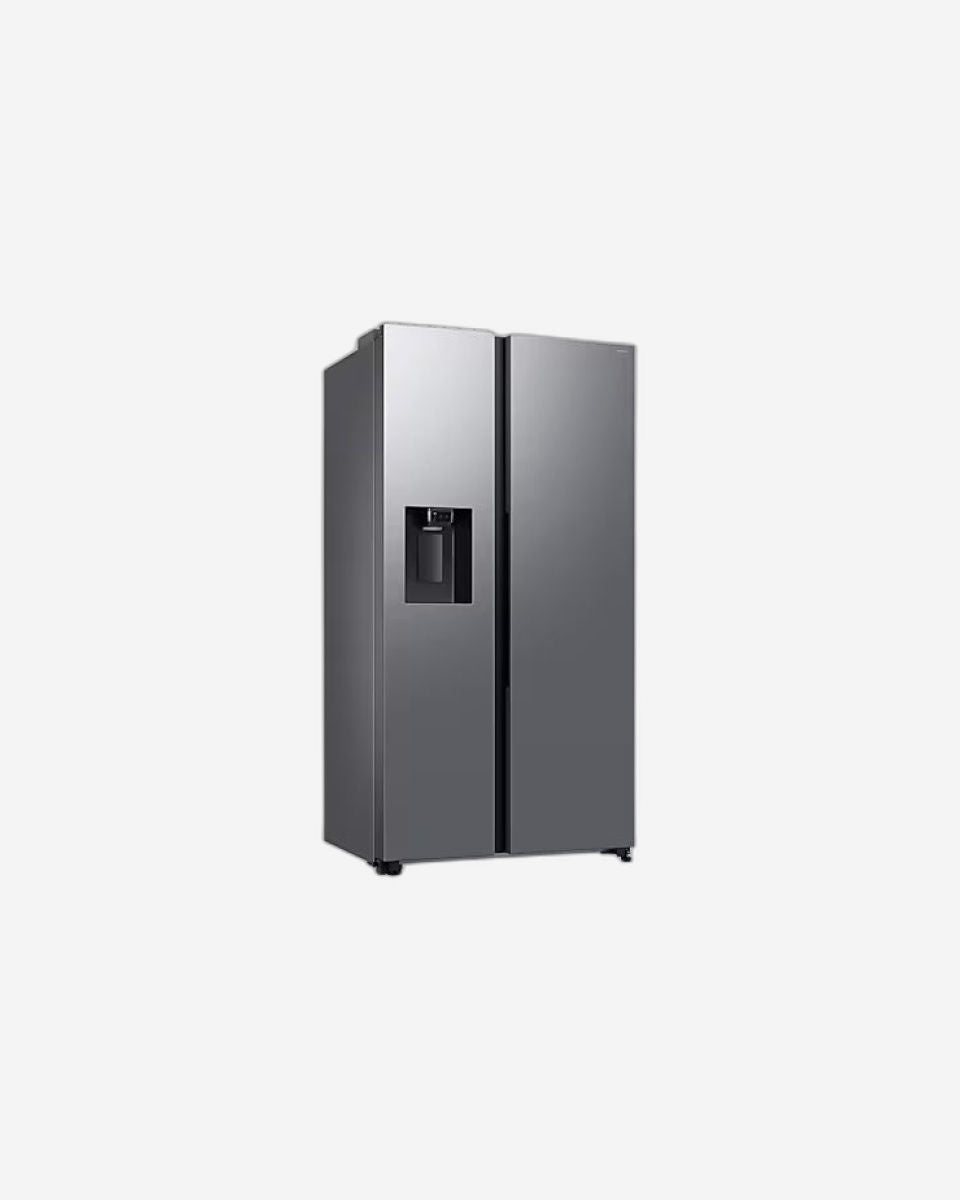 Samsung Bespoke AI 635L Side-by-Side Refrigerator, Black Finish, Water Dispenser, SpaceMax Design – RS70F64K1TAE (Milano Water Purifier Free)