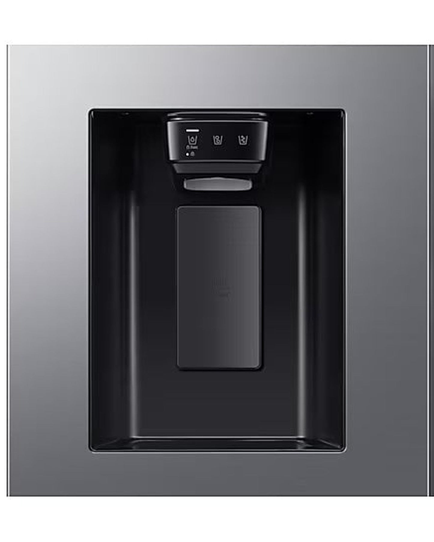 Samsung Bespoke AI 635L Side-by-Side Refrigerator, Black Finish, Water Dispenser, SpaceMax Design – RS70F64K1TAE (Milano Water Purifier Free)