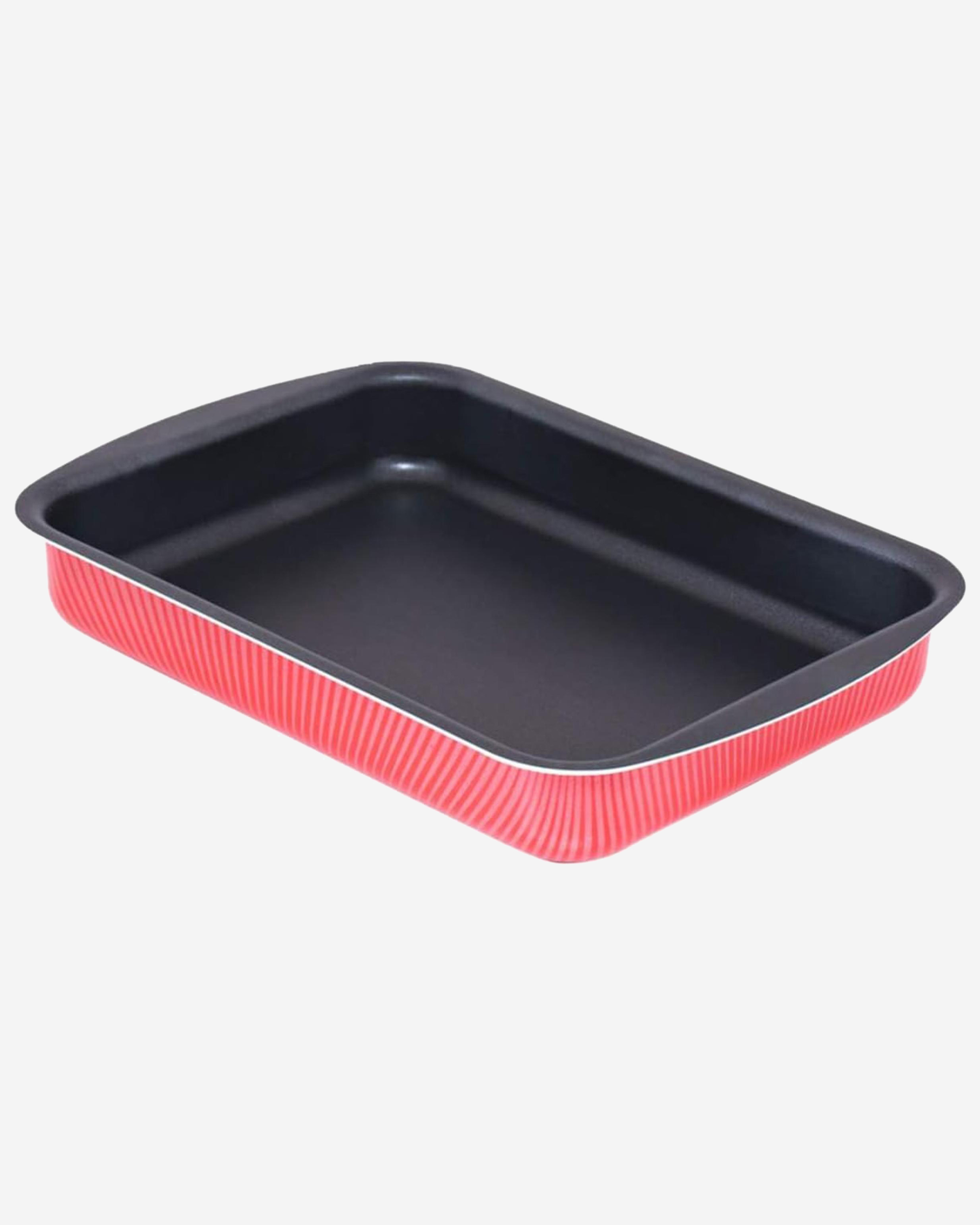 Wilson Stainless Steel Non?Stick Rectangular Baking Tray 30 × 22 cm Red