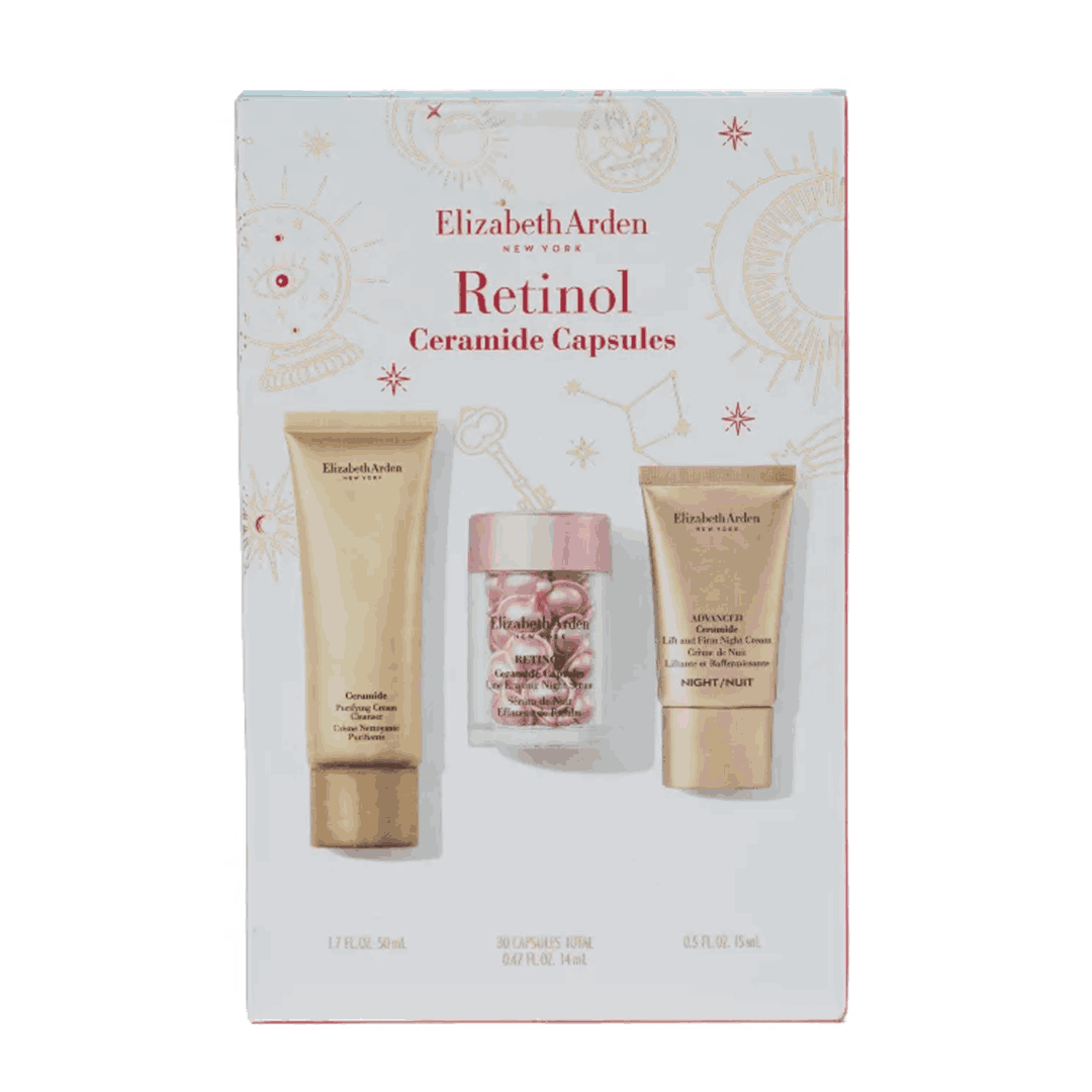Retinol serum and ceramides capsule set