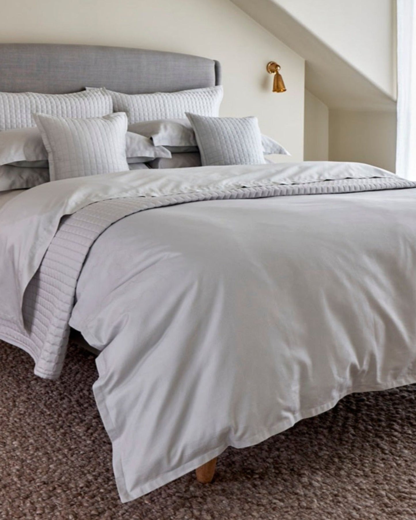 Christy "Riley" Duvet Cover Sets in Platinum