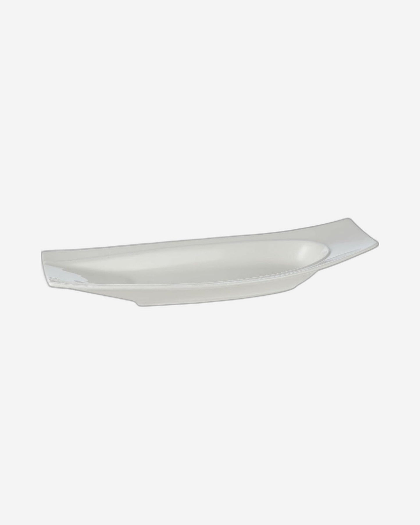 Shallow Ceramic Serving Plate, White, 39.5 cm (15.5") - Elegant and Durable Serving Plate for Any Occasion