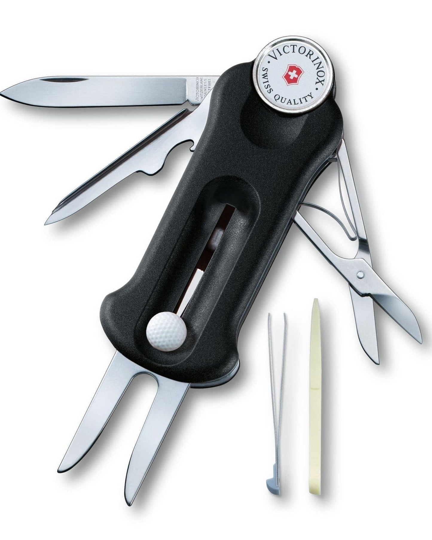 Victorinox Swiss Army Knife Golf Tool 91mm Black With 10 Functions - 0.7052.3