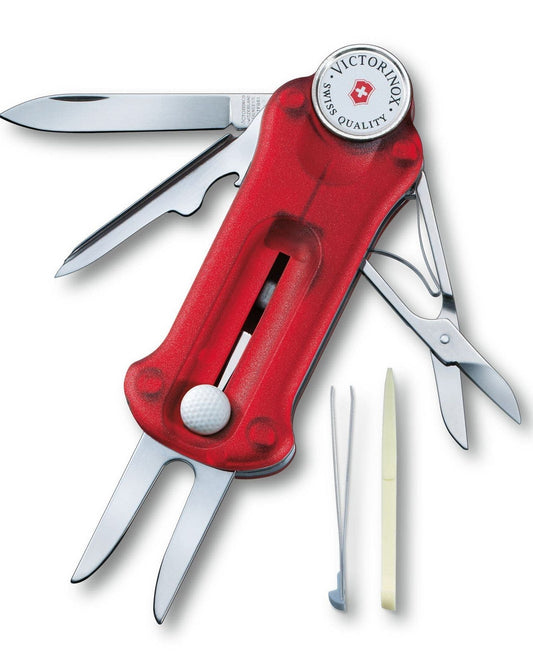 Victorinox Swiss Army Knife Golf Tool 91mm Red With 10 Functions - 0.7052.T