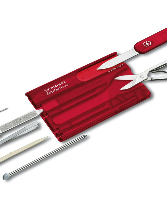 Victorinox Swiss Army Knife Swisscard Classic 82mm Red With 9 Functions - 0.7100.T