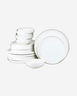 Cuisine Art Bella Bone China Dinner Set for Every Meals - 18 Pieces|6 Dinner Plates (Dia 26.4cm) 6 Side Plates, 6 Bowls (Dia 13.3xH4.7cm) White |Elegant Plates for Everyday Dining & Special Occasions