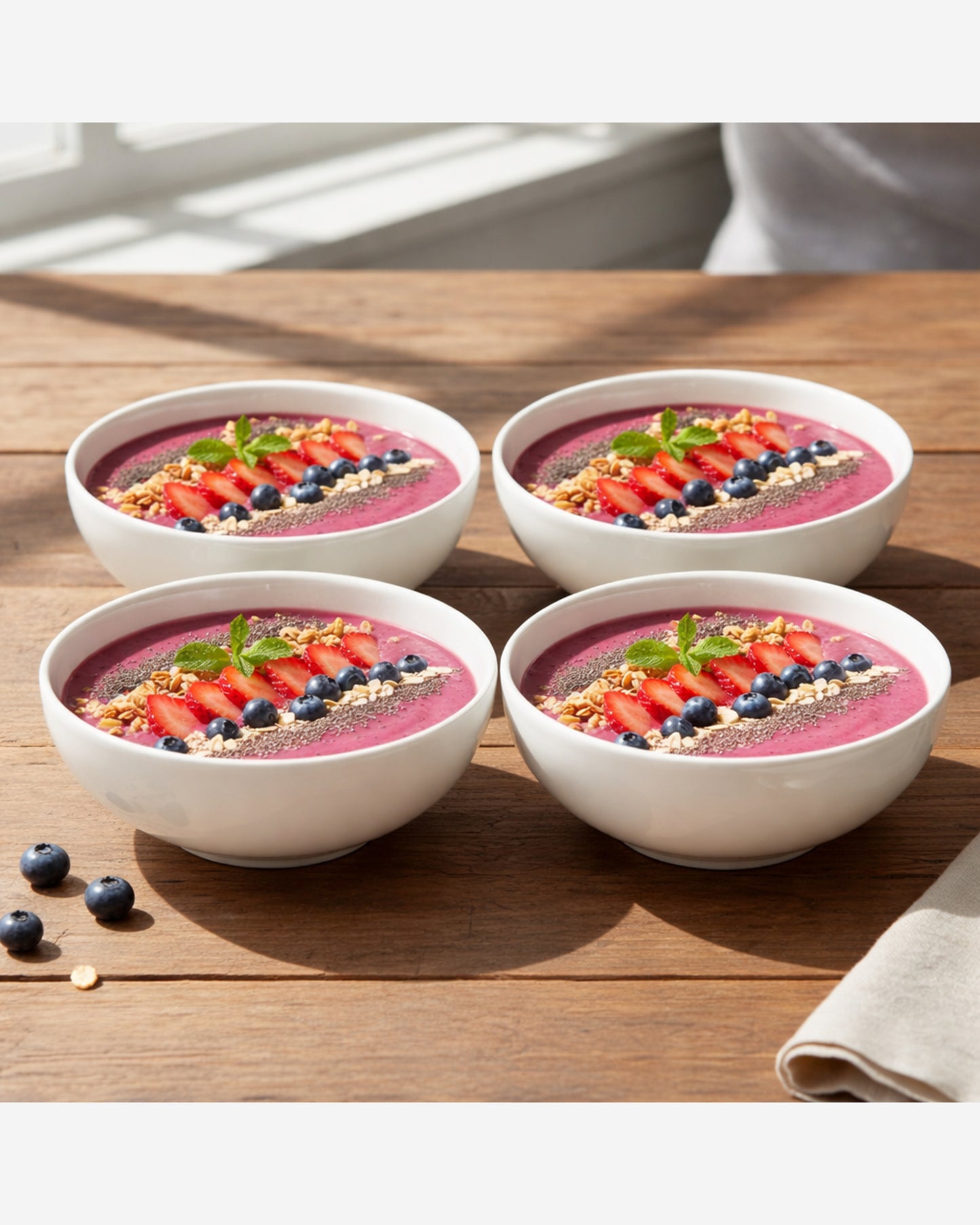 Cuisine Art Bone China Bowl Set 5.5Inch 4Pc