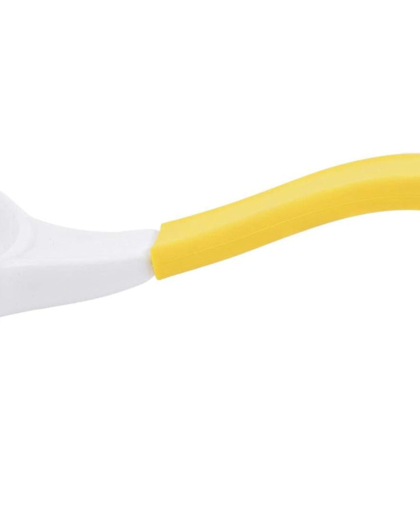 Shallow Ceramic White Fry Pan with Silicone Handle, White and Yellow – Non-Stick Cookware for Easy Cooking