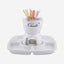 Shallow Porcelain Fondue Set, White – Elegant Serveware for Cheese, Chocolate, and More