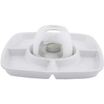 Shallow Porcelain Fondue Set, White – Elegant Serveware for Cheese, Chocolate, and More