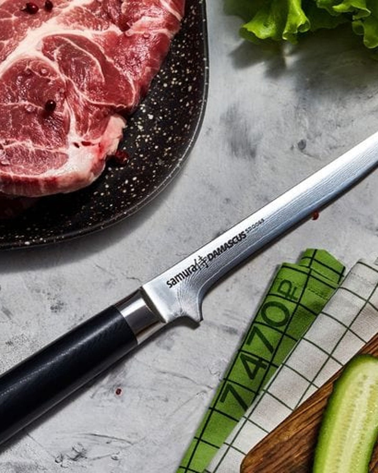 Samura Damascus Boning knife 6 5"-165 MM  SD 0063