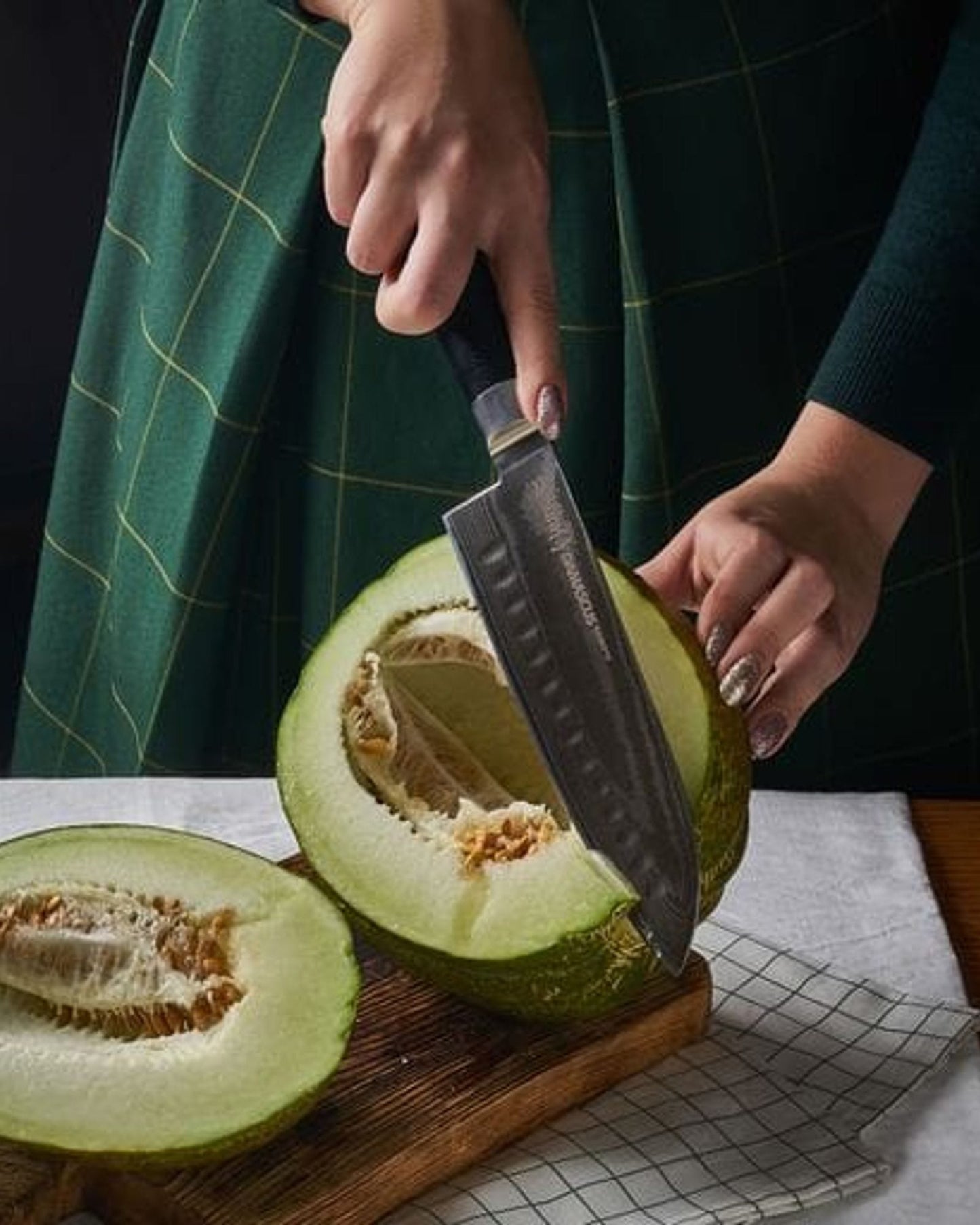 Samura Damascus Santoku knife 7 0"- 180 MM  SD 0094