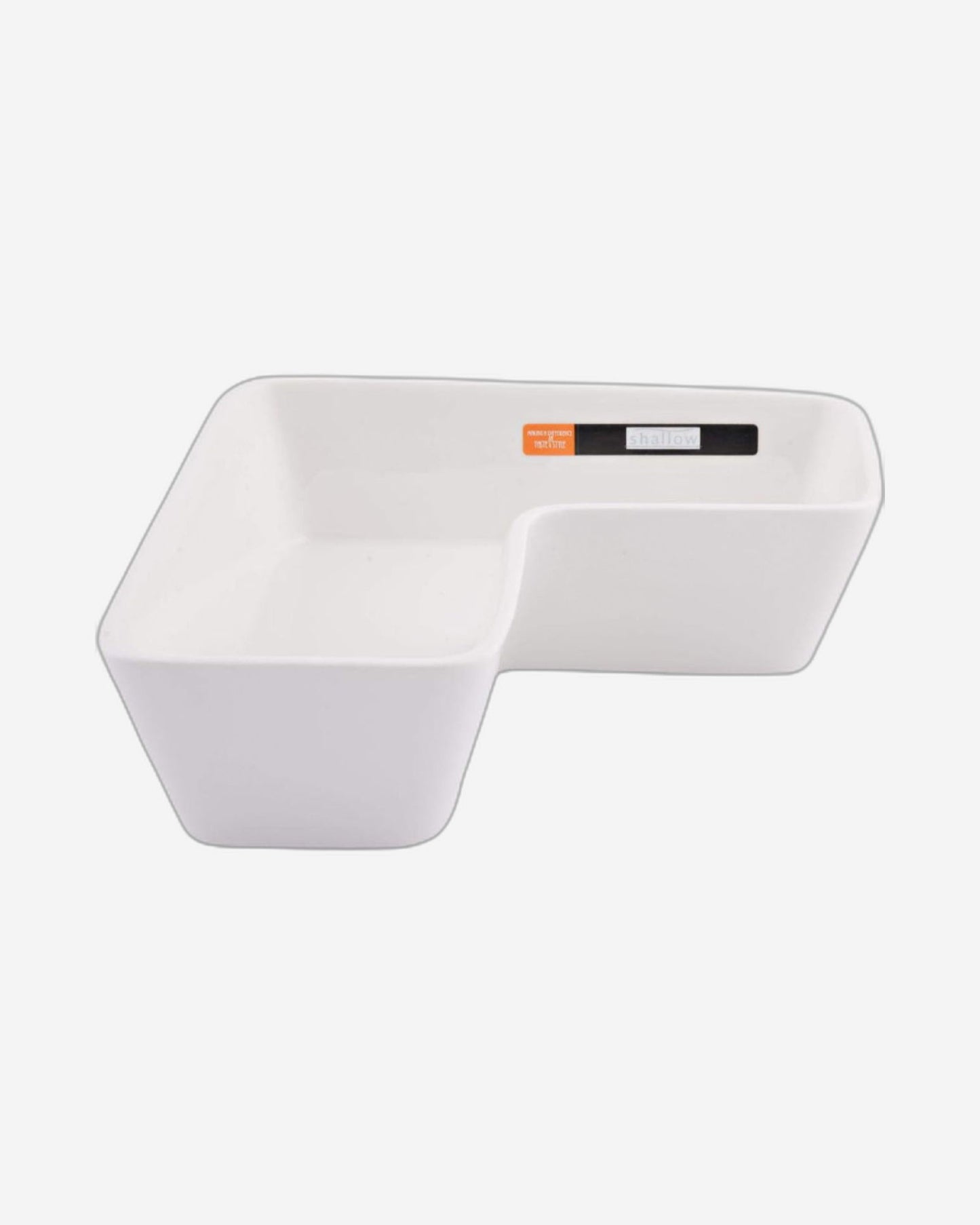 Shallow Porcelain 3-Piece Serving Set with Black Base and White Bowls – Elegant Serving Solution