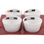 Shallow Porcelain 5-Piece Serving Set, White and Red – Elegant Tableware with 4 Cups and Red Tray