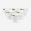 Shallow Porcelain New Verde Set Of 6 - Ice Cream Bowls with Spoons (230ml) - Elegant Dessert Indulgence