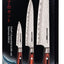 Samura Kaiju Set of 3 kitchen  knives: Paring knife, Utility knife, Chef's knife   SKJ 0220B