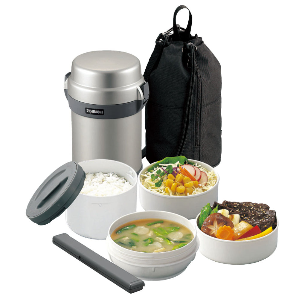 Zojirushi 1.23L With Bag Silver Lunch Jar