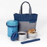 STAINLESS STEEL VACUUM LUNCH JAR, 0.63L, AQUA BLUE