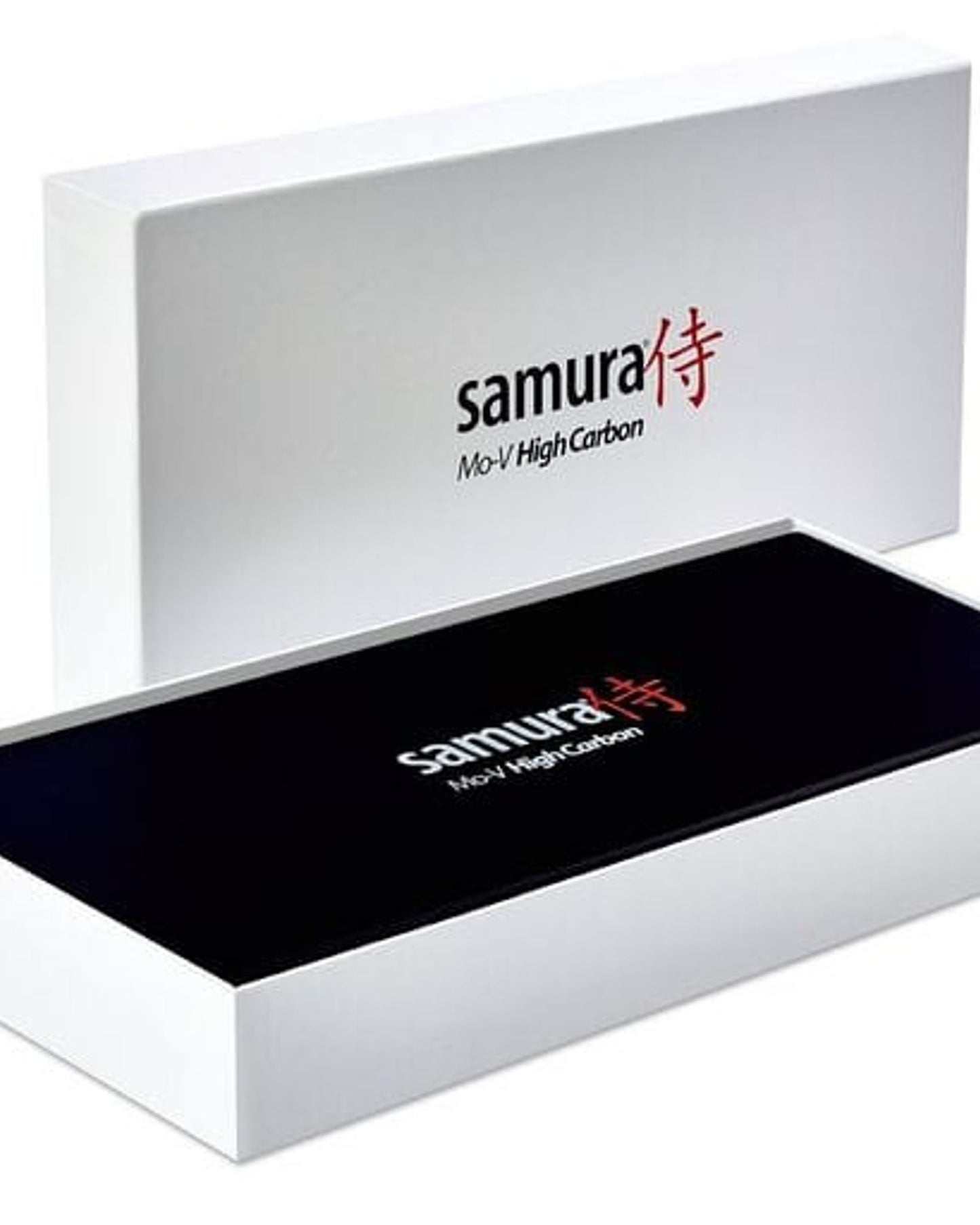 Samura MO V Stonewash Set of 3 kitchen  knives in a gift box: Stonewash Paring knife, Stonewash Utility knife, Stonewash Chef's knife  SM 0220B
