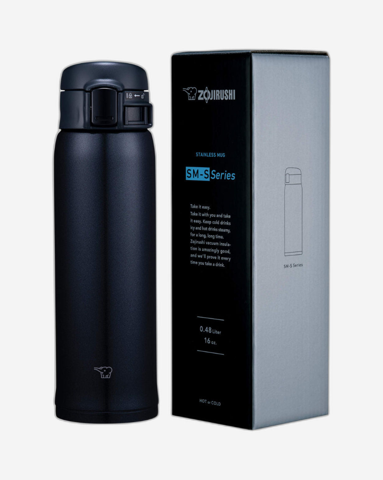 Zojirushi  Vacuum Bottle 0.48L - Silky Black