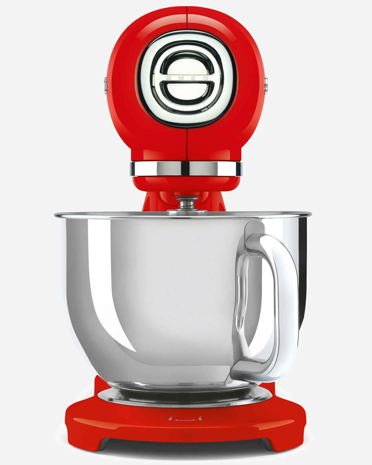 SMEG Stand Mixer Red Full Color Steel Bowl - SMF05RDUK