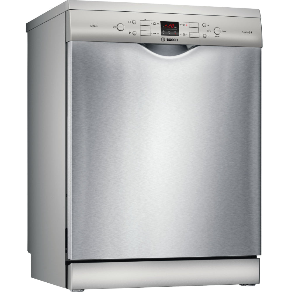 Bosch Series 4 Free-standing Dishwasher 60 cm, 13 Place Settings, 4 Programmes, EcoSilence Drive, Brushed Steel Anti Fingerprint, SMS44DI01T