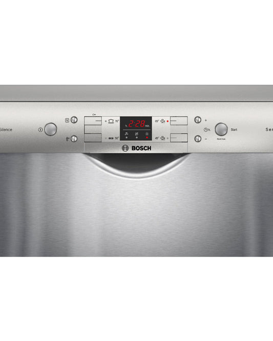 Bosch Series 4 Free-standing Dishwasher 60 cm, 13 Place Settings, 4 Programmes, EcoSilence Drive, Brushed Steel Anti Fingerprint, SMS44DI01T