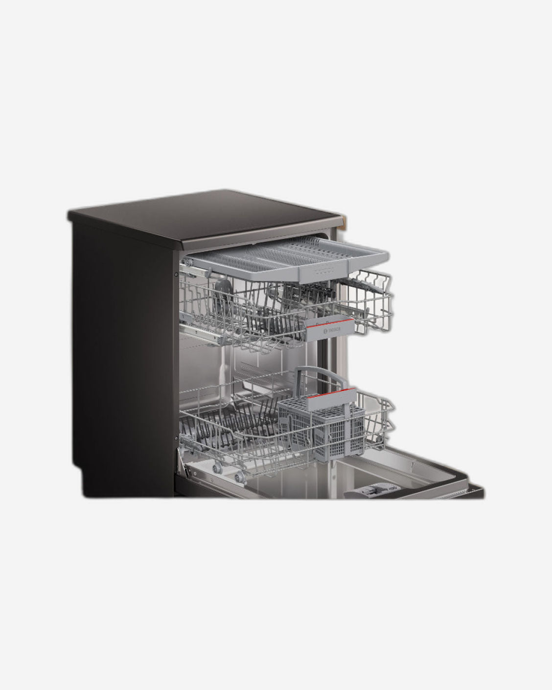 Bosch Series 4, free-standing dishwasher,60 cm - SMS4HMC00M Black inox