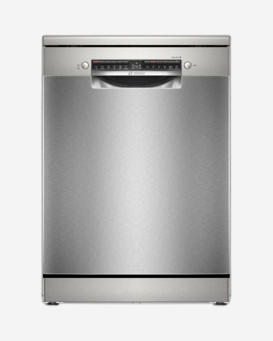Bosch, 14 Place Settings, Freestanding Dishwasher, Home Connect, SuperSilence, VarioDrawer – SMS4HMI25M Silver