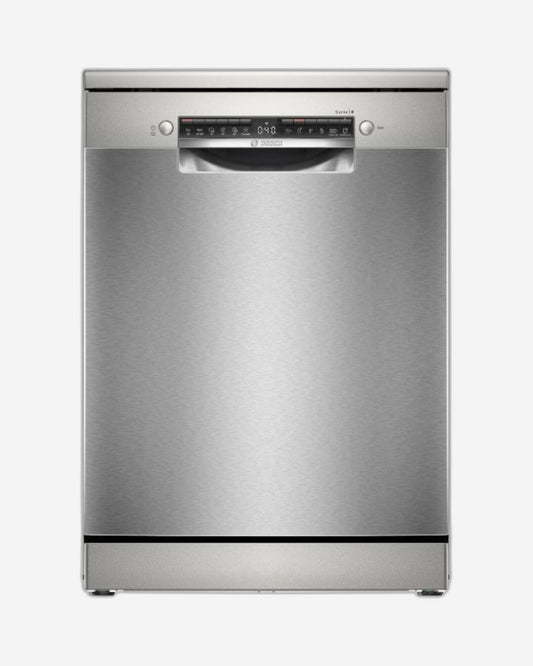 Bosch, 14 Place Settings, Freestanding Dishwasher, Home Connect, SuperSilence, VarioDrawer – SMS4HMI25M Silver