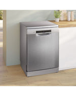 Bosch, 14 Place Settings, Freestanding Dishwasher, Home Connect, SuperSilence, VarioDrawer – SMS4HMI25M Silver