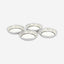 Edessa Ceramic ELANA 13cm Round Serving Bowl, White (Set of 4)