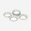 Edessa Ceramic ELANA 13cm Round Serving Bowl, White (Set of 6)