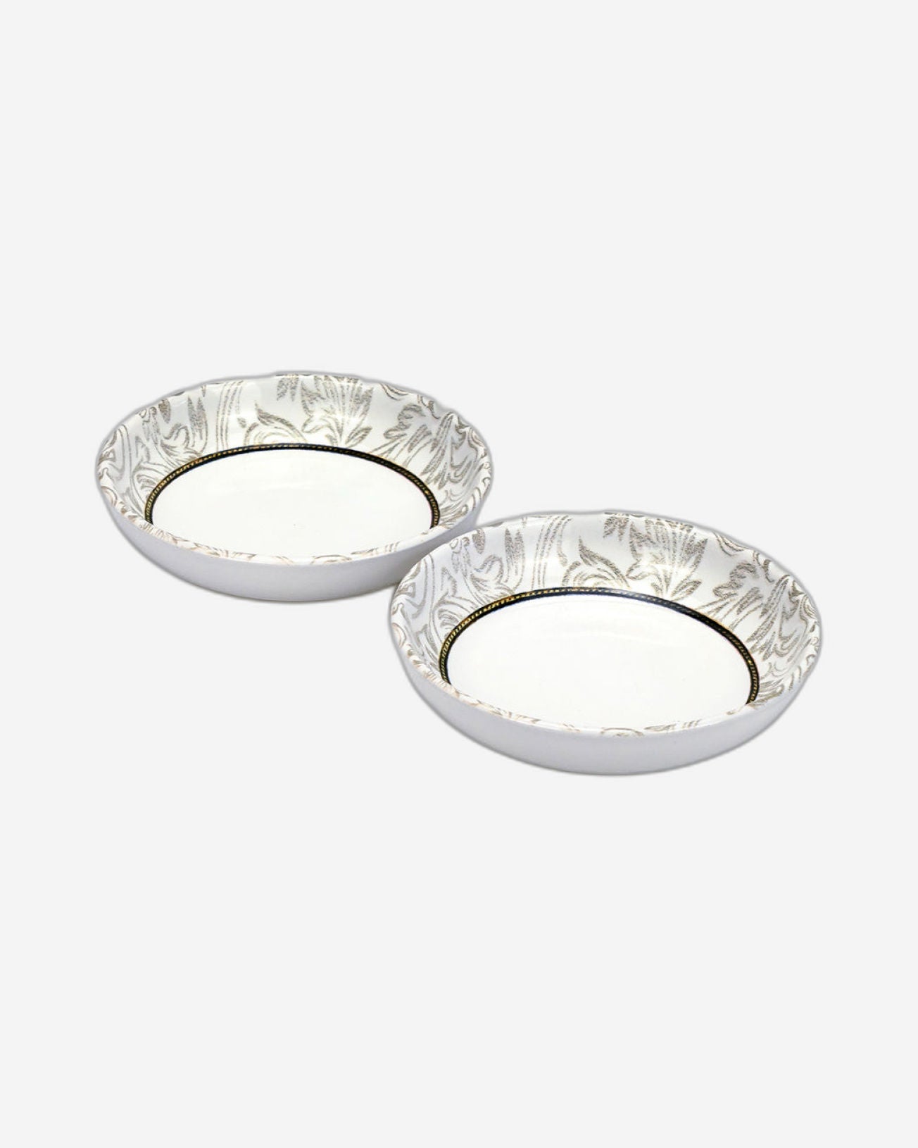 Edessa Ceramic ELANA 13cm Round Serving Bowl, White (Set of 6)