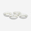 Edessa Elana 10.5cm Round Ceramic Snack Bowl, White (Set of 4)
