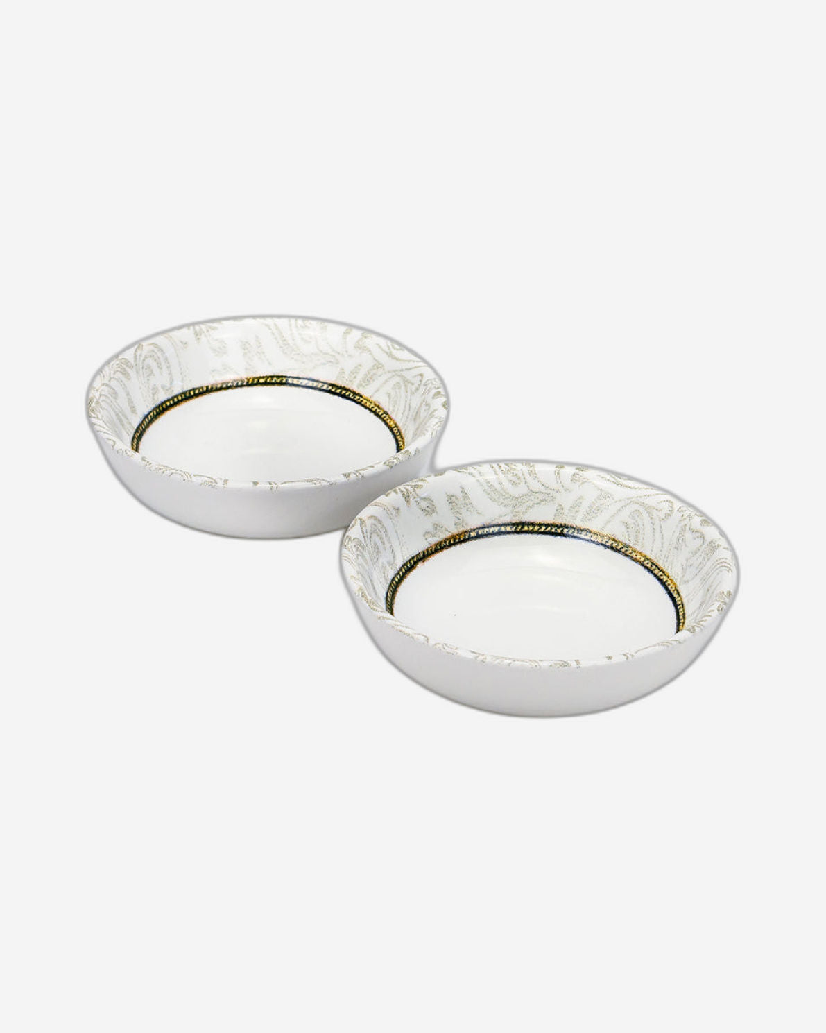 Edessa Elana 10.5cm Round Ceramic Snack Bowl, White (Set of 4)