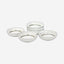 Edessa Elana 10.5cm Round Ceramic Snack Bowl, White (Set of 6)