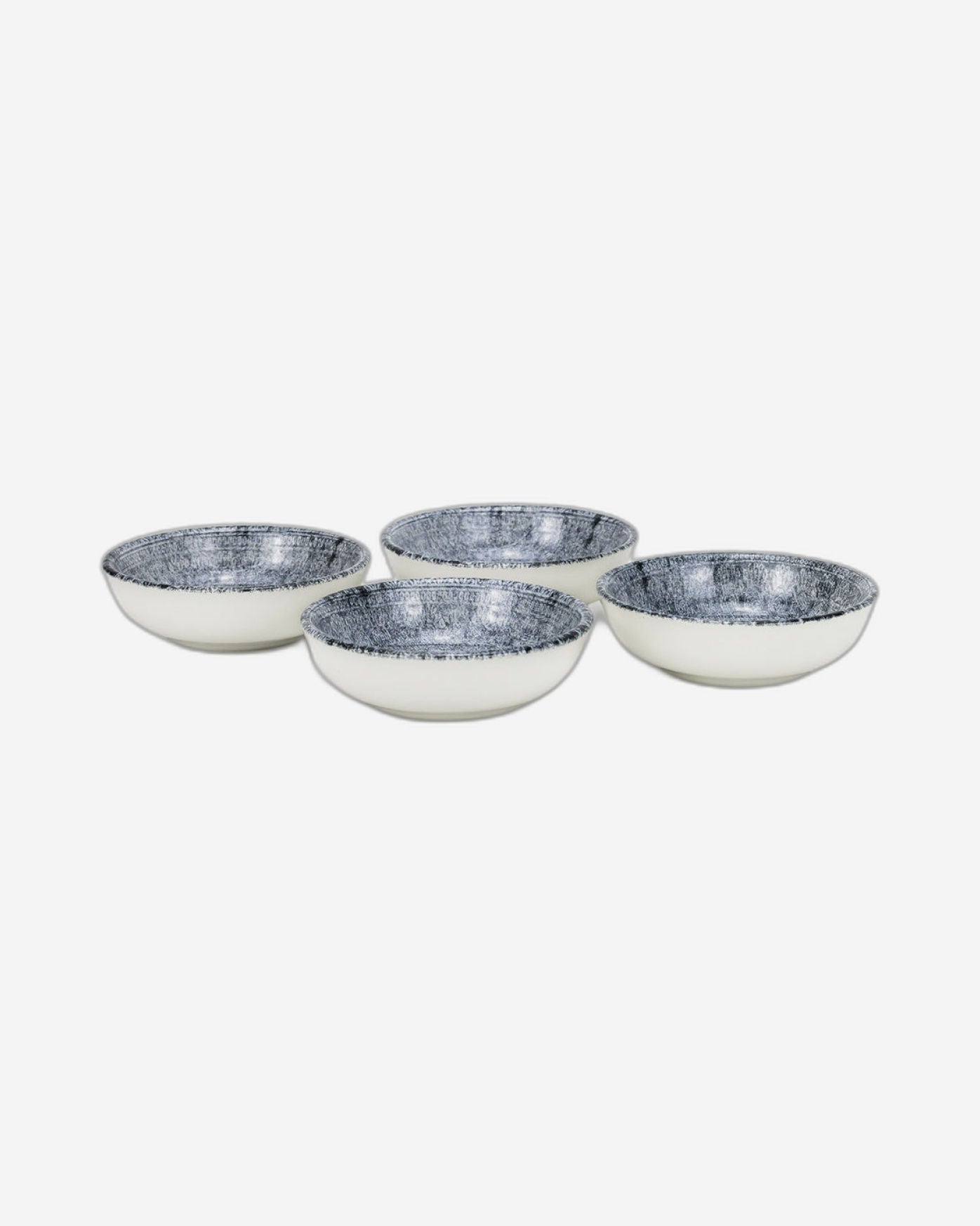 Edessa Ceramic Ginko 10.5Cm Round Snack Bowl, Multicolor (Set of 4)
