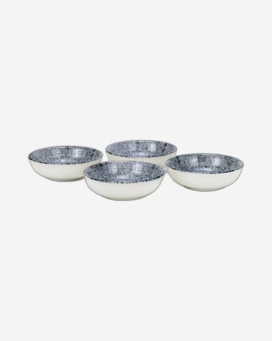 Edessa Ceramic Ginko 10.5Cm Round Snack Bowl, Multicolor (Set of 4)