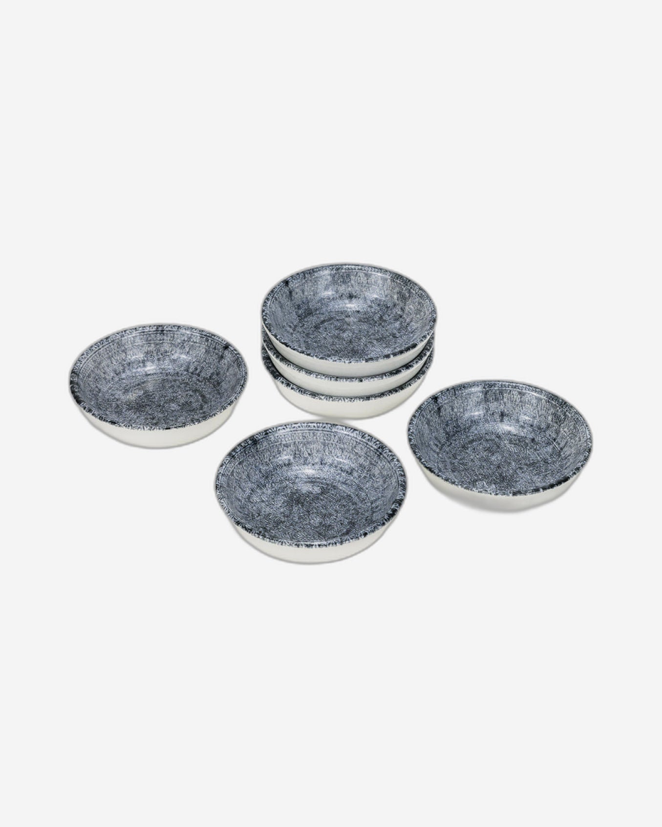 Edessa Ceramic Ginko 10.5Cm Round Snack Bowl, Multicolor (Set of 6)