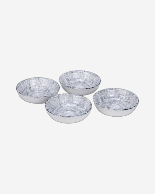 Edessa Ceramic Astin 10.5Cm Round Snack Bowl, Multicolor (Set of 4)